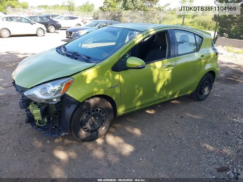 2015 Toyota Prius C Two VIN: JTDKDTB38F1104969 Lot: 42562626
