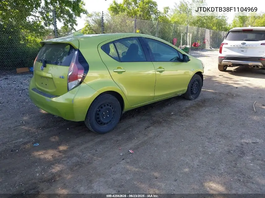 2015 Toyota Prius C Two VIN: JTDKDTB38F1104969 Lot: 42562626