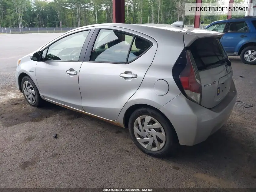 2015 Toyota Prius C Three VIN: JTDKDTB30F1580908 Lot: 42583483