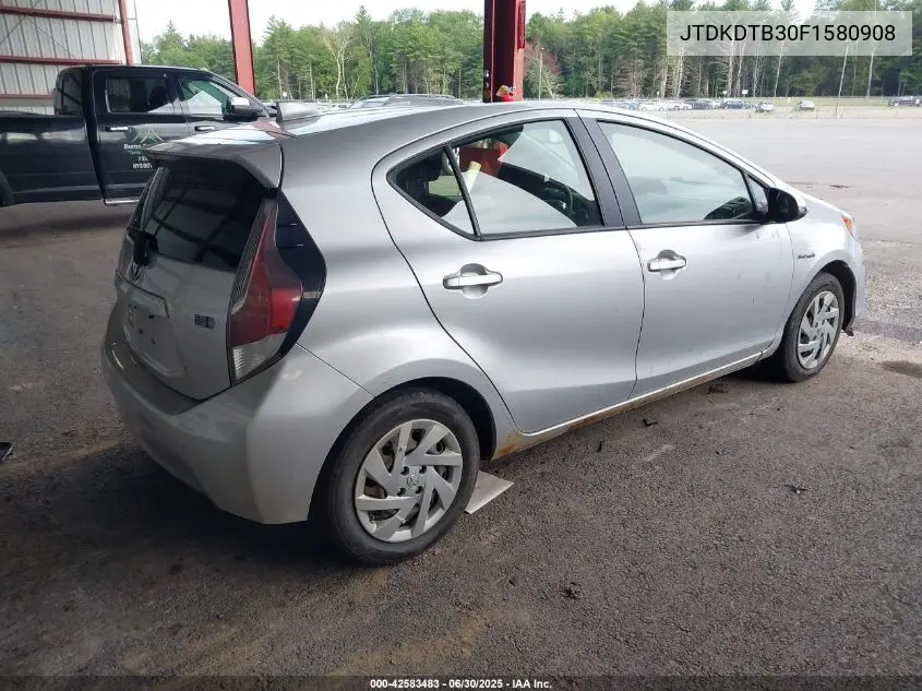 2015 Toyota Prius C Three VIN: JTDKDTB30F1580908 Lot: 42583483