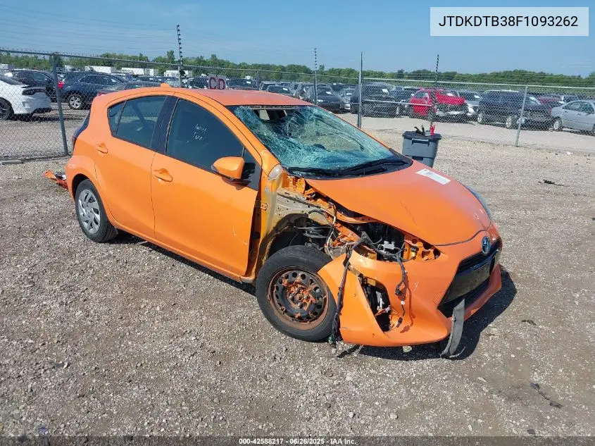 2015 Toyota Prius C Two VIN: JTDKDTB38F1093262 Lot: 42588217