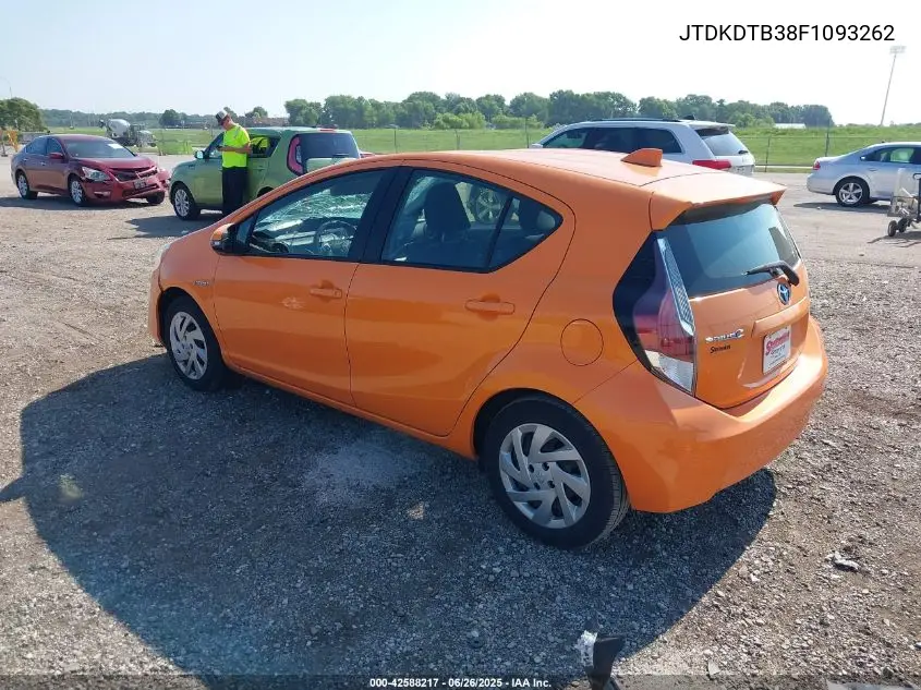 2015 Toyota Prius C Two VIN: JTDKDTB38F1093262 Lot: 42588217