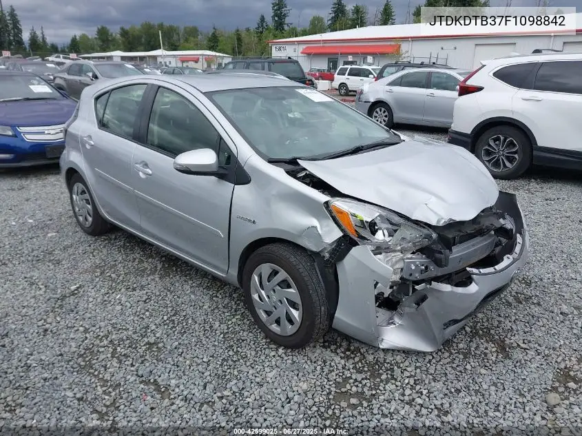 2015 Toyota Prius C VIN: JTDKDTB37F1098842 Lot: 42599025