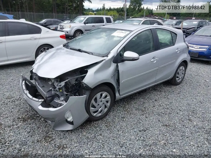 2015 Toyota Prius C VIN: JTDKDTB37F1098842 Lot: 42599025