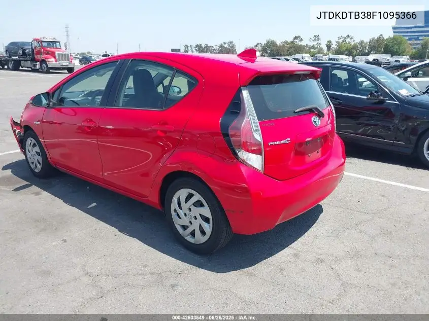 2015 Toyota Prius C One VIN: JTDKDTB38F1095366 Lot: 42603549