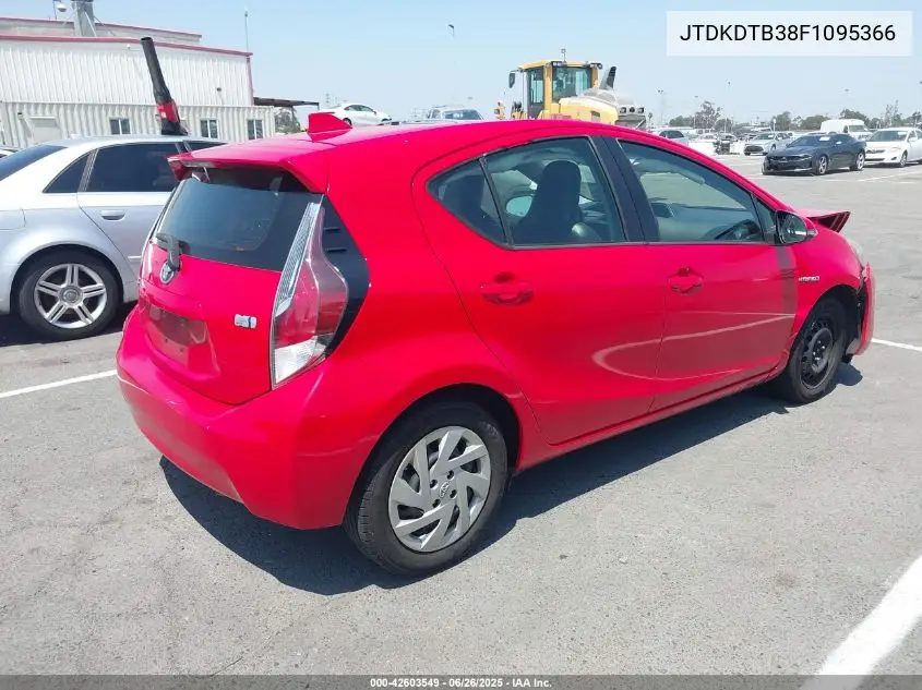 2015 Toyota Prius C One VIN: JTDKDTB38F1095366 Lot: 42603549