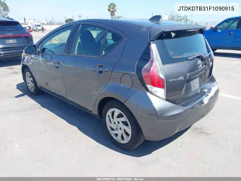 2015 Toyota Prius C Two VIN: JTDKDTB31F1090915 Lot: 42609716
