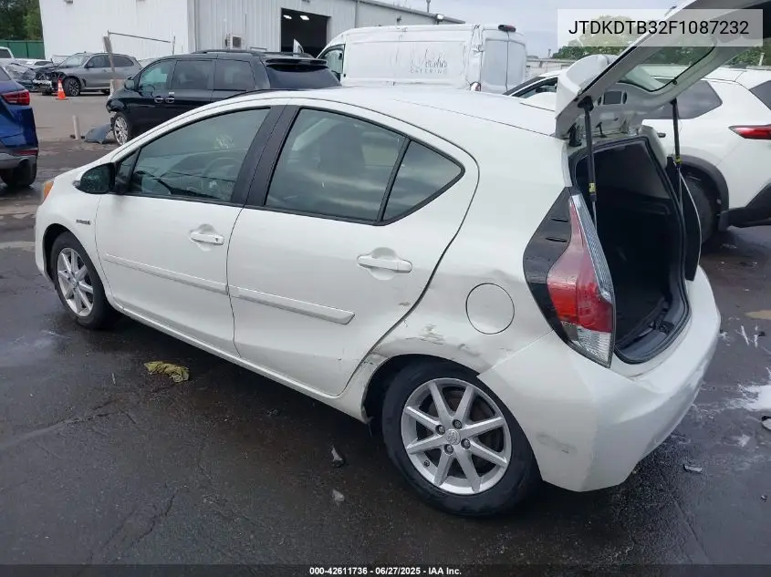 2015 Toyota Prius C Four VIN: JTDKDTB32F1087232 Lot: 42611736