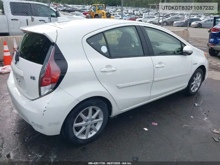 2015 Toyota Prius C Four VIN: JTDKDTB32F1087232 Lot: 42611736