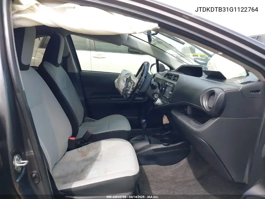 2016 Toyota Prius C VIN: JTDKDTB31G1122764 Lot: 42032786