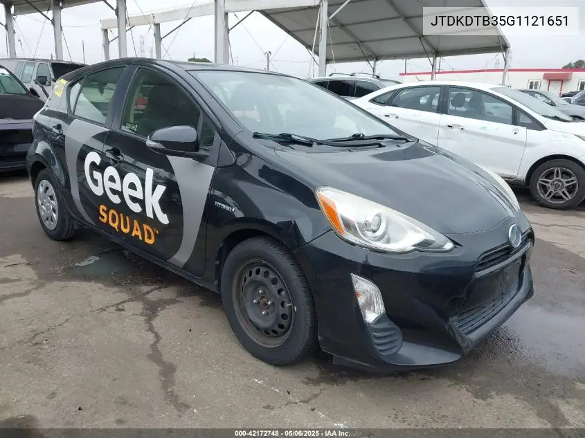2016 Toyota Prius C Two VIN: JTDKDTB35G1121651 Lot: 42172748