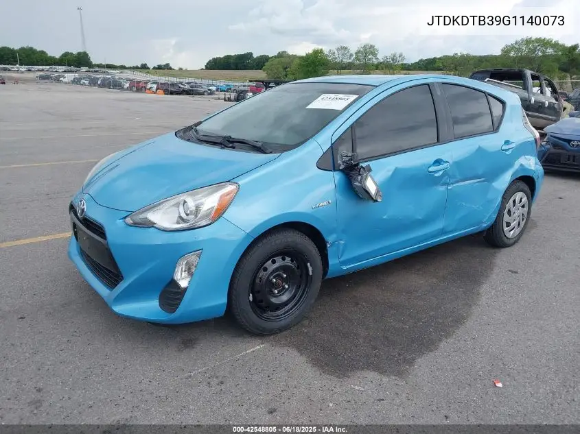 2016 Toyota Prius C Two VIN: JTDKDTB39G1140073 Lot: 42548805