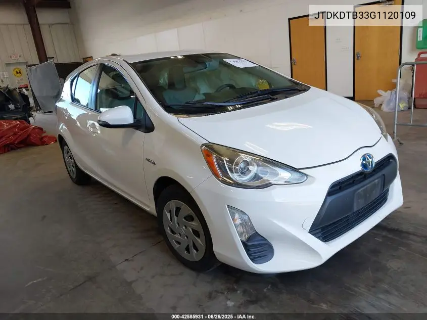 2016 Toyota Prius C One VIN: JTDKDTB33G1120109 Lot: 42585931