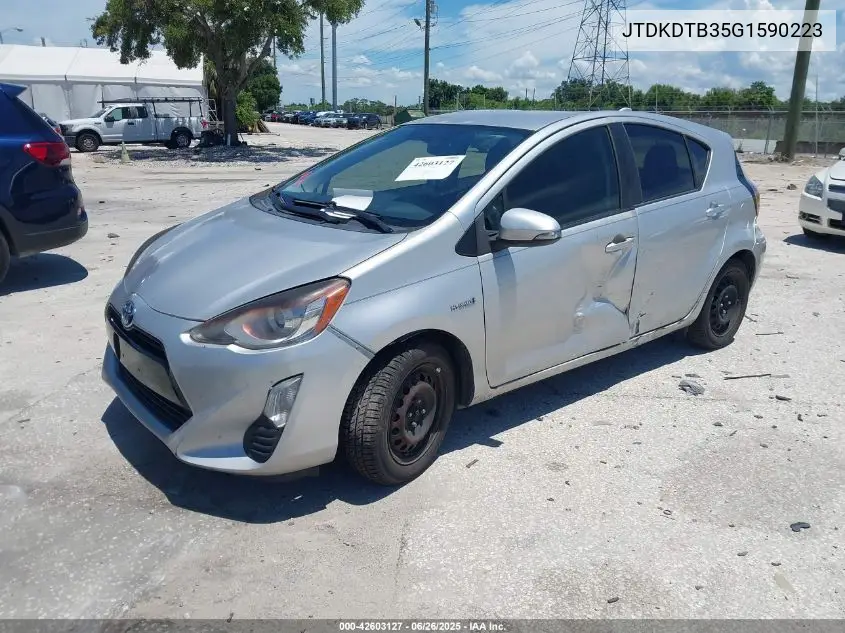 2016 Toyota Prius C Two VIN: JTDKDTB35G1590223 Lot: 42603127