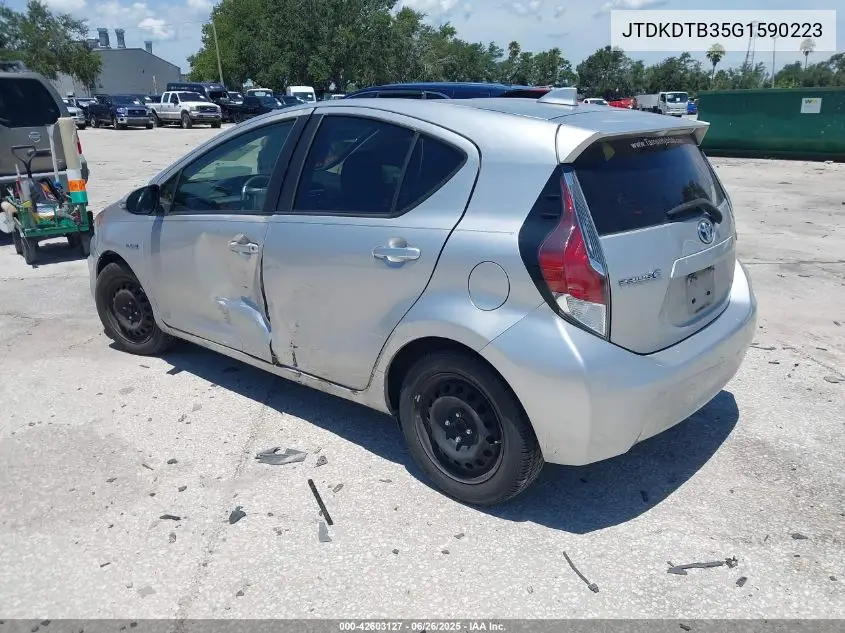 2016 Toyota Prius C Two VIN: JTDKDTB35G1590223 Lot: 42603127