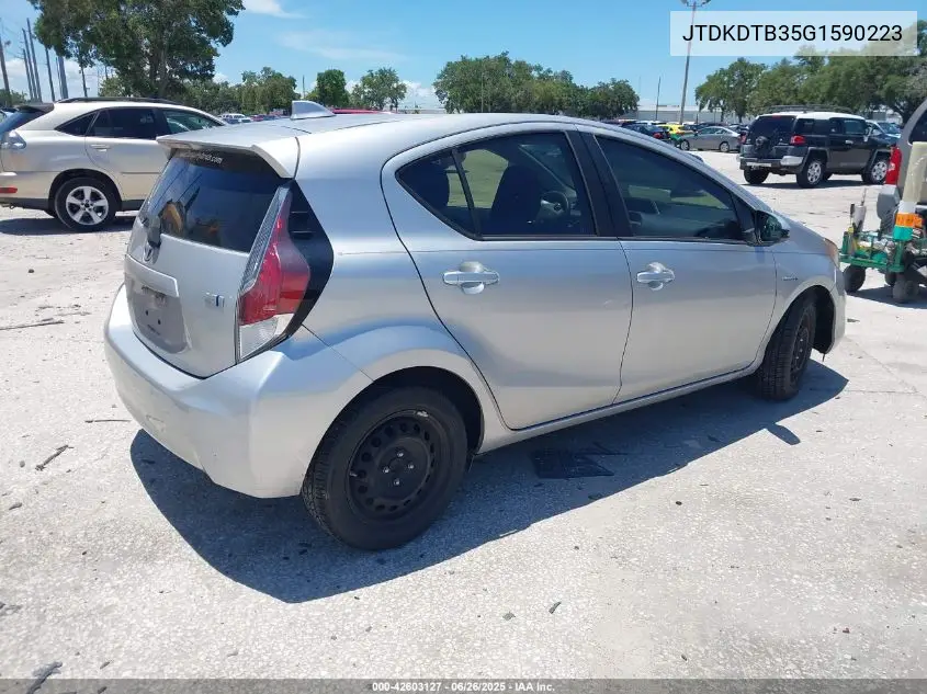 2016 Toyota Prius C Two VIN: JTDKDTB35G1590223 Lot: 42603127