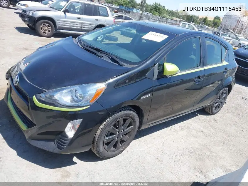 2016 Toyota Prius C Persona Series VIN: JTDKDTB34G1115453 Lot: 42605746