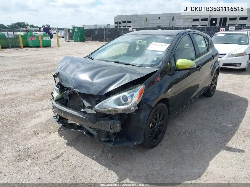 2016 Toyota Prius C Persona Series VIN: JTDKDTB35G1116515 Lot: 42607945