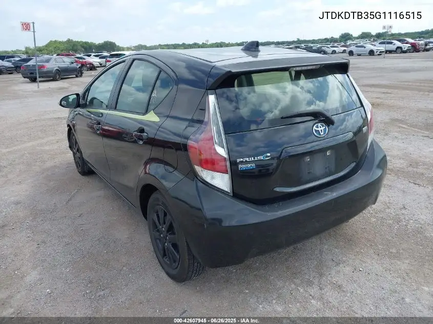 2016 Toyota Prius C Persona Series VIN: JTDKDTB35G1116515 Lot: 42607945