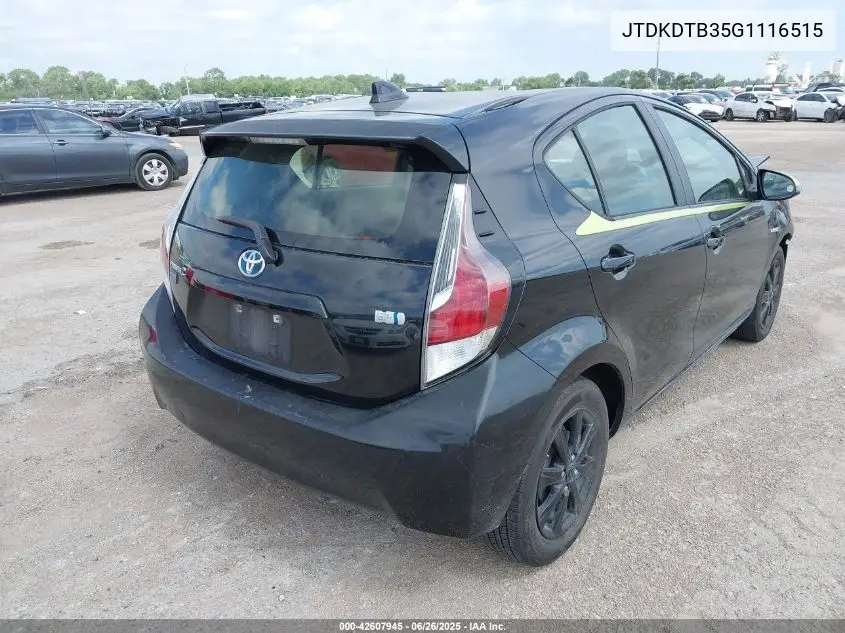 2016 Toyota Prius C Persona Series VIN: JTDKDTB35G1116515 Lot: 42607945