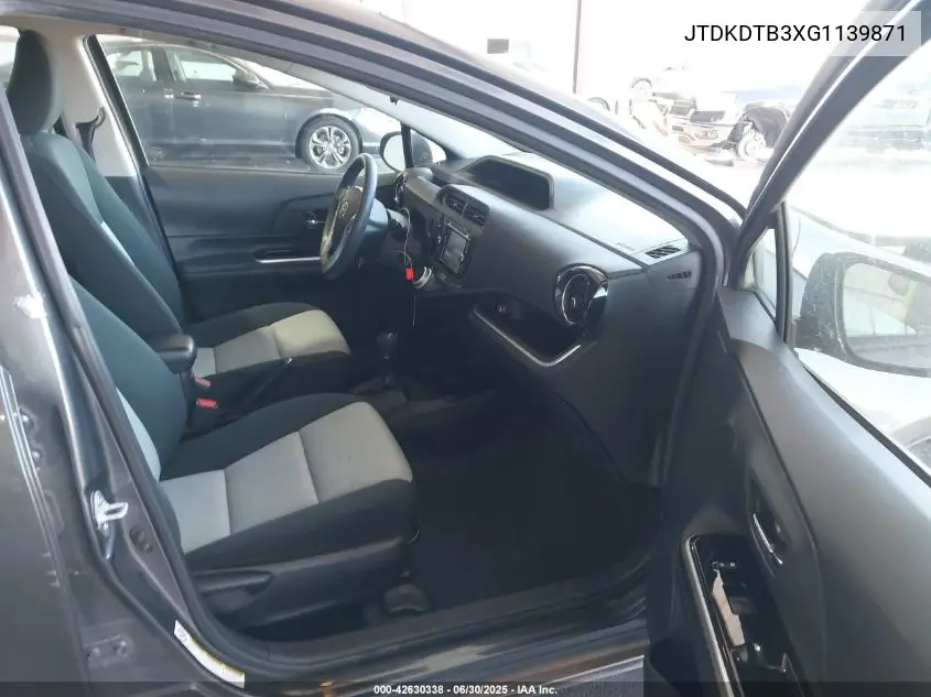 2016 Toyota Prius C Two VIN: JTDKDTB3XG1139871 Lot: 42630338