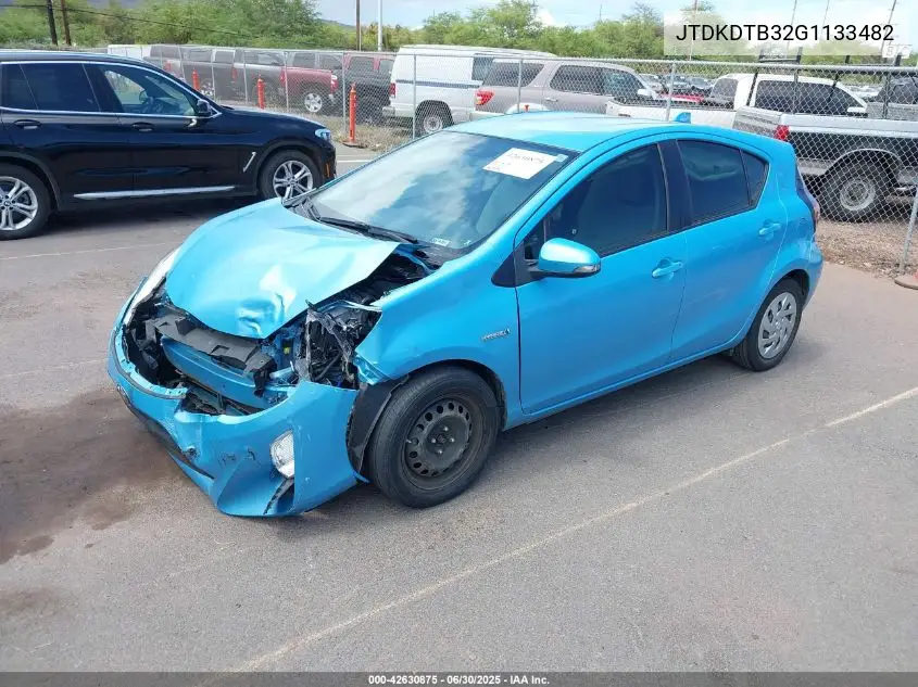 2016 Toyota Prius C Four/One/Persona Series/Three/Two VIN: JTDKDTB32G1133482 Lot: 42630875