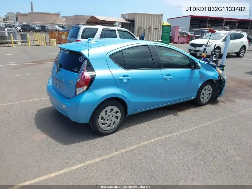 2016 Toyota Prius C Four/One/Persona Series/Three/Two VIN: JTDKDTB32G1133482 Lot: 42630875