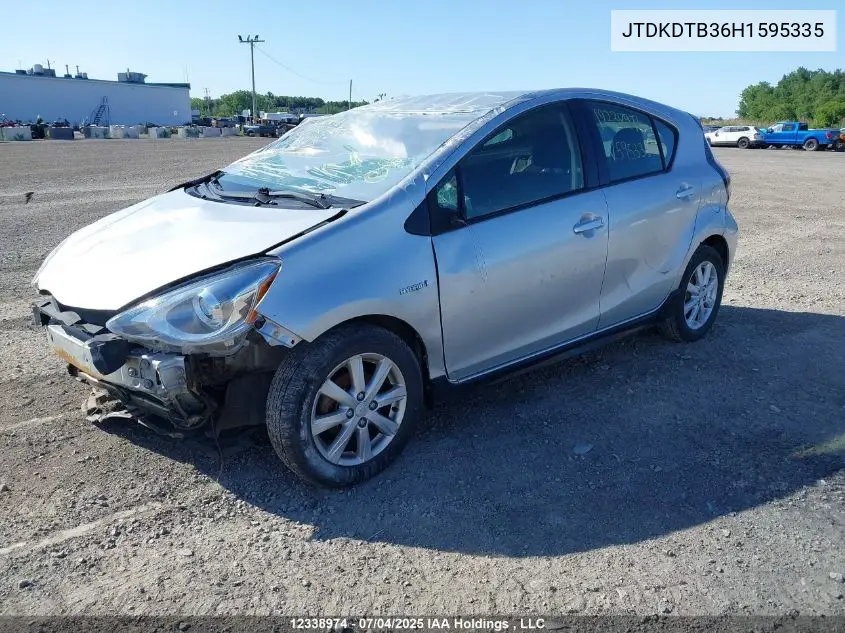 2017 Toyota Prius C Base (Ecvt)/Technology VIN: JTDKDTB36H1595335 Lot: 12338974X