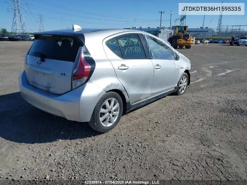 2017 Toyota Prius C Base (Ecvt)/Technology VIN: JTDKDTB36H1595335 Lot: 12338974X