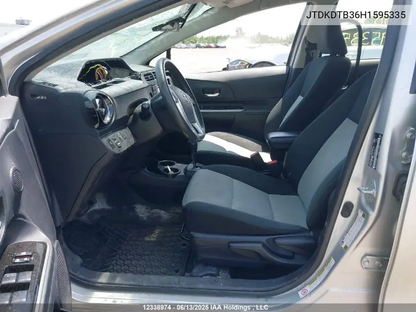 2017 Toyota Prius C Base (Ecvt)/Technology VIN: JTDKDTB36H1595335 Lot: 12338974X