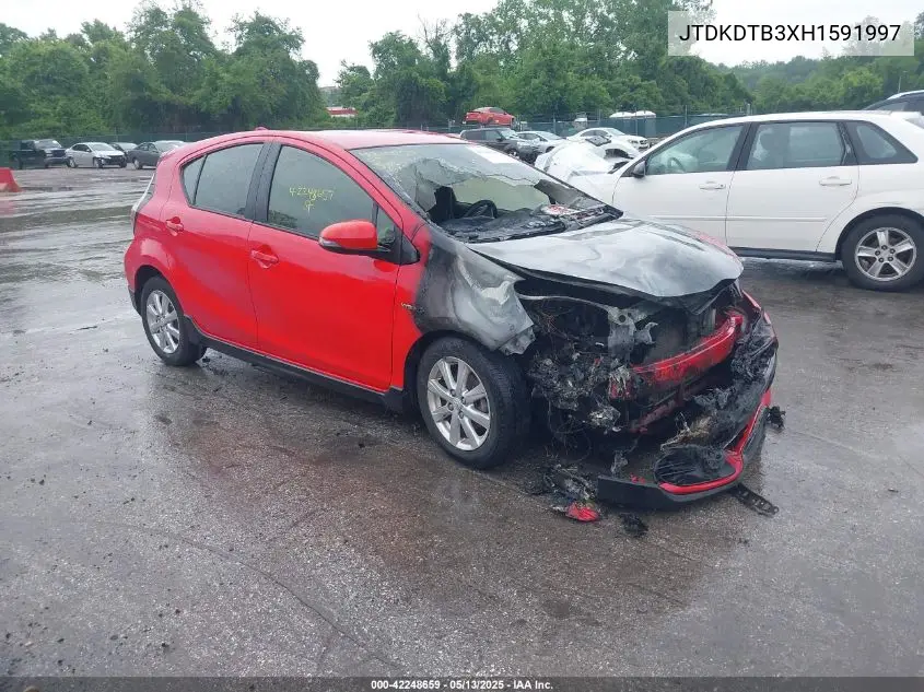 2017 Toyota Prius C Two VIN: JTDKDTB3XH1591997 Lot: 42248659