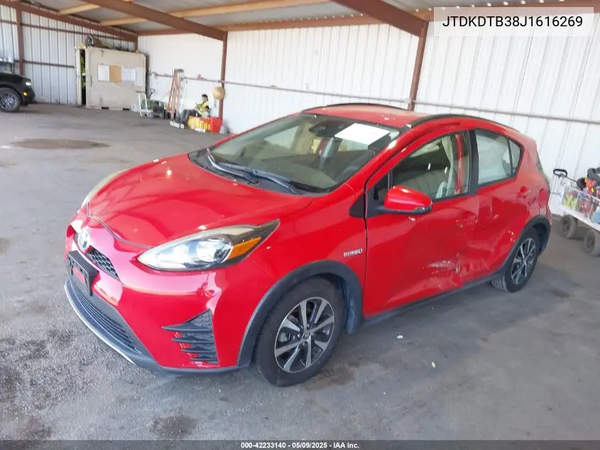 2018 Toyota Prius C Two VIN: JTDKDTB38J1616269 Lot: 42233140