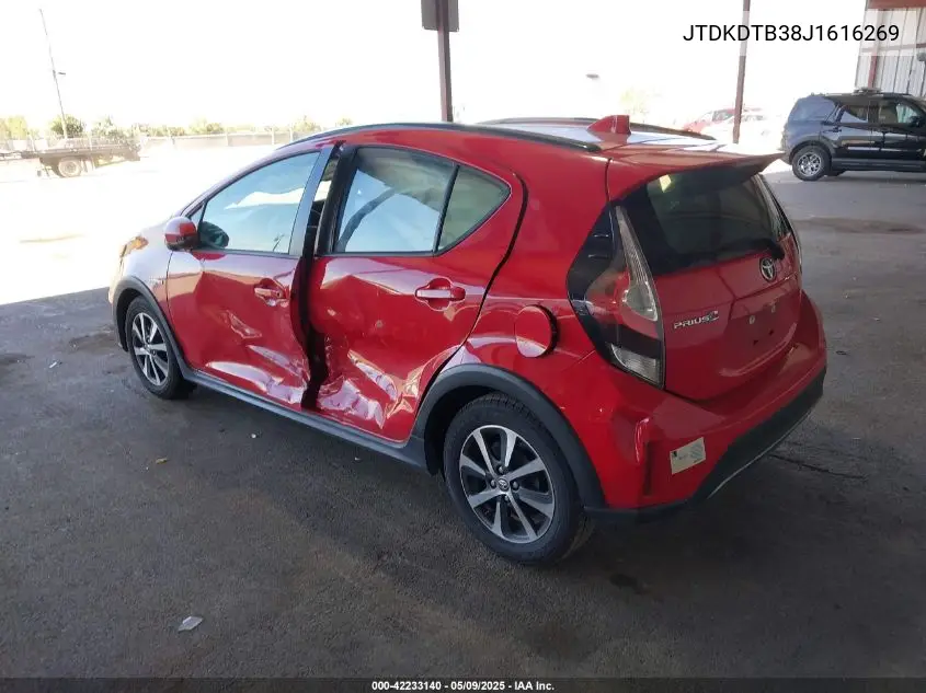 2018 Toyota Prius C Two VIN: JTDKDTB38J1616269 Lot: 42233140