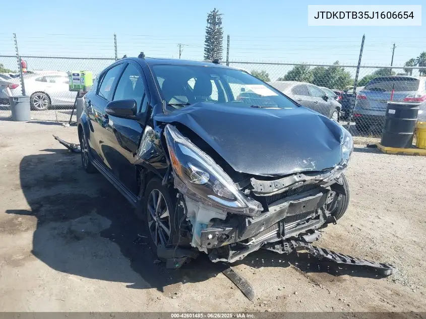 2018 Toyota Prius C Four VIN: JTDKDTB35J1606654 Lot: 42601485