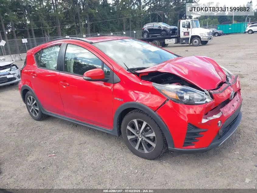 2018 Toyota Prius C Two VIN: JTDKDTB33J1599882 Lot: 42661207