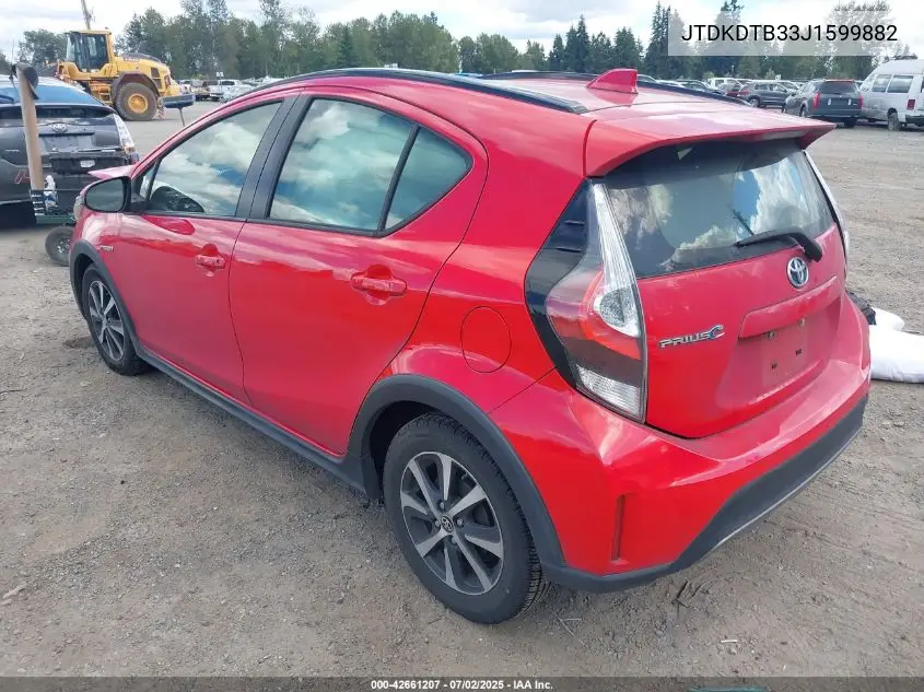 2018 Toyota Prius C Two VIN: JTDKDTB33J1599882 Lot: 42661207
