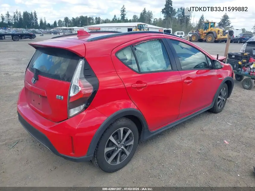 2018 Toyota Prius C Two VIN: JTDKDTB33J1599882 Lot: 42661207