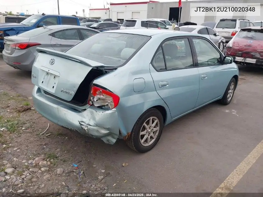 2001 Toyota Prius VIN: JT2BK12U210020348 Lot: 42085146
