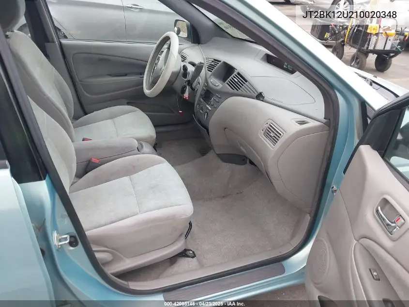 2001 Toyota Prius VIN: JT2BK12U210020348 Lot: 42085146