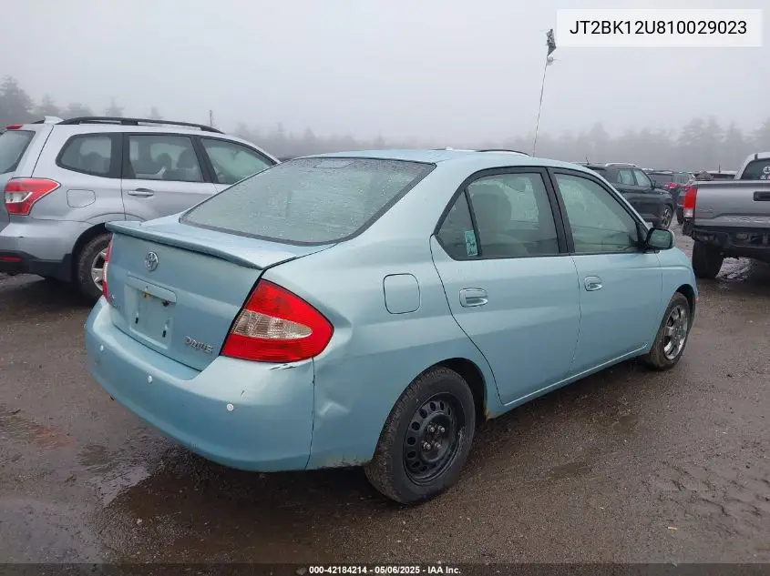2001 Toyota Prius VIN: JT2BK12U810029023 Lot: 42184214