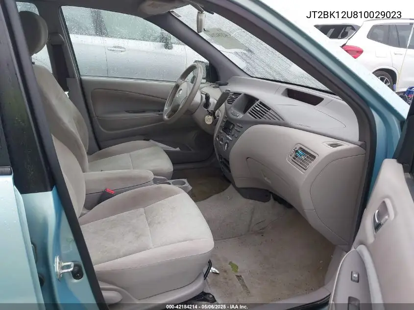 2001 Toyota Prius VIN: JT2BK12U810029023 Lot: 42184214