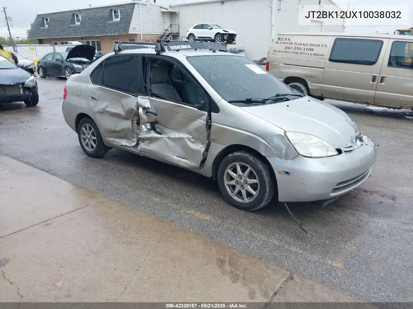 2001 Toyota Prius VIN: JT2BK12UX10038032 Lot: 42320157