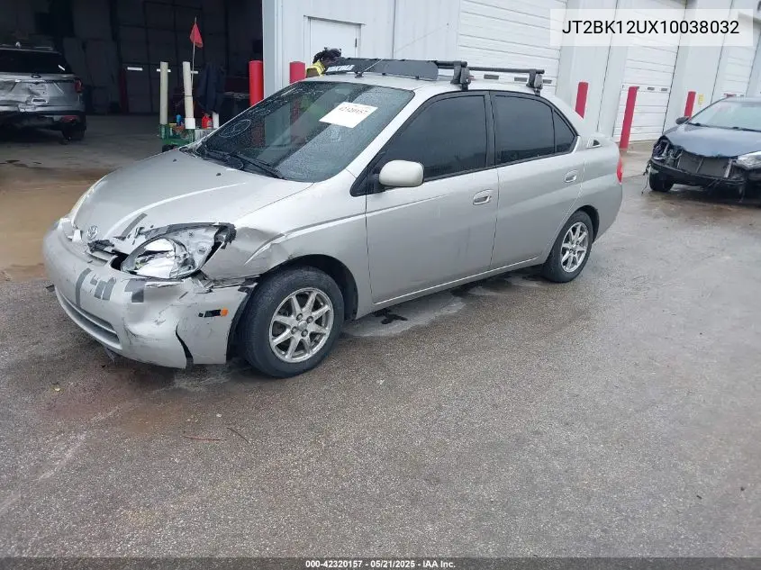 2001 Toyota Prius VIN: JT2BK12UX10038032 Lot: 42320157