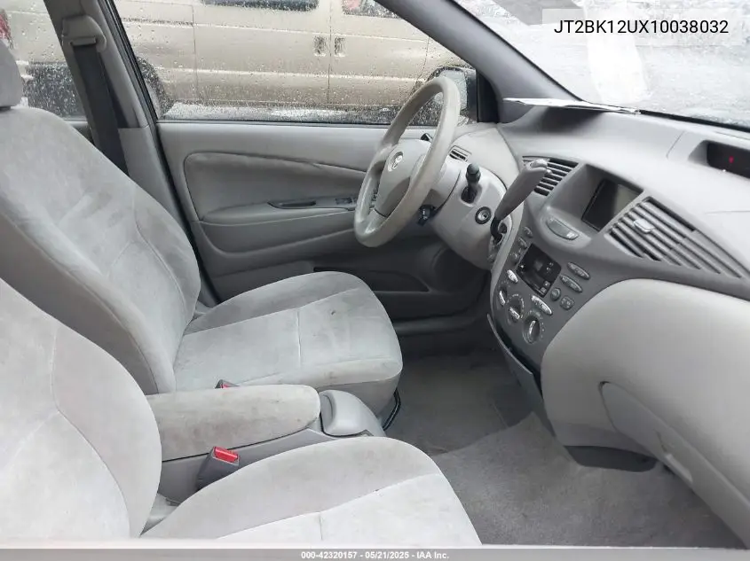 2001 Toyota Prius VIN: JT2BK12UX10038032 Lot: 42320157
