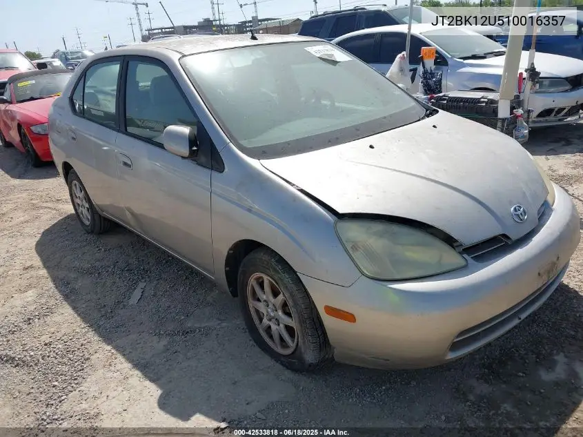2001 Toyota Prius VIN: JT2BK12U510016357 Lot: 42533818