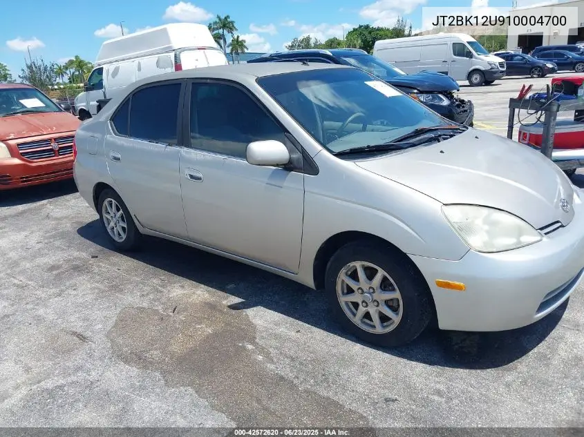 2001 Toyota Prius VIN: JT2BK12U910004700 Lot: 42572620