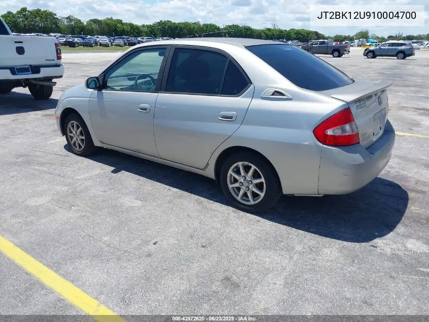2001 Toyota Prius VIN: JT2BK12U910004700 Lot: 42572620