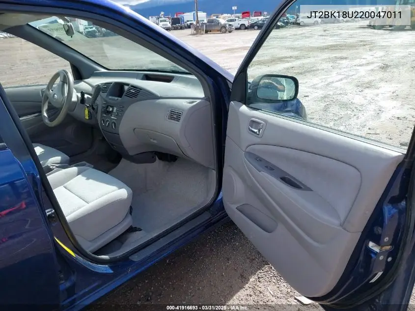 2002 Toyota Prius VIN: JT2BK18U220047011 Lot: 41916693