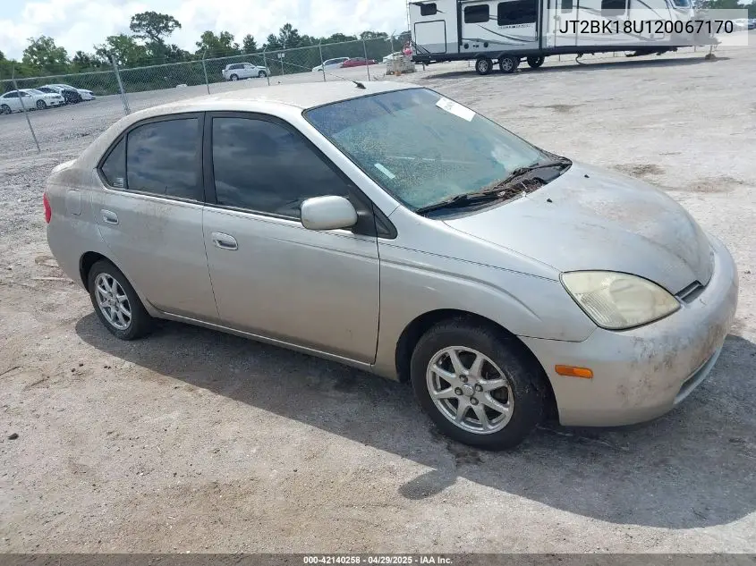 2002 Toyota Prius VIN: JT2BK18U120067170 Lot: 42140258