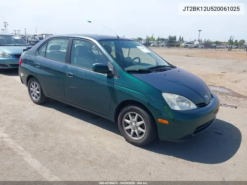 2002 Toyota Prius VIN: JT2BK12U520061025 Lot: 42160472